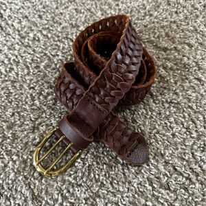 GAP Women's Brown Braided Leather Belt 🐞